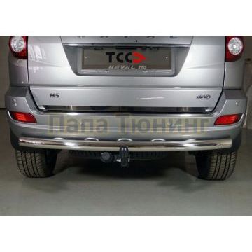 Накладка на заднюю дверь (лист зеркальный) ТСС для Haval H5 2020-