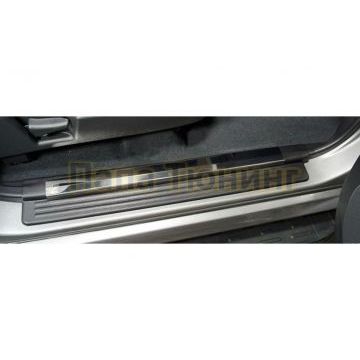 Накладки на пластиковые пороги (лист зеркальный) 4шт ТСС для Haval H5 2020-