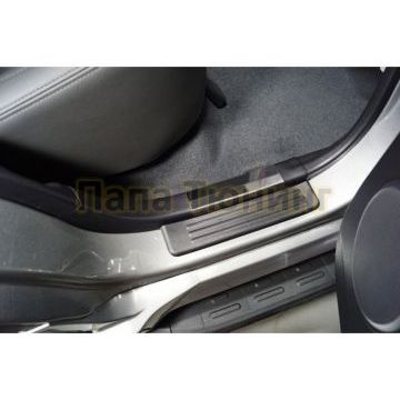 Накладки на пластиковые пороги (лист зеркальный) 4шт ТСС для Haval H5 2020-