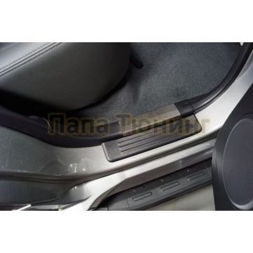 Накладки на пластиковые пороги (лист шлифованный) 4шт ТСС для Haval H5 2020-