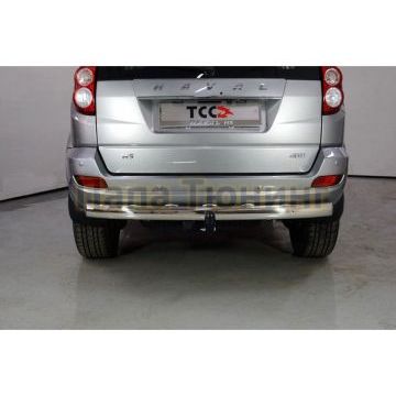 Защита задняя (овальная) 75х42 мм ТСС для Haval H5 2020-2024