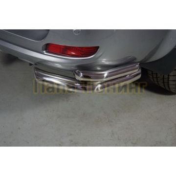 Защита задняя (уголки двойные) 60,3/42,4 мм ТСС для Haval H5 2020-2024