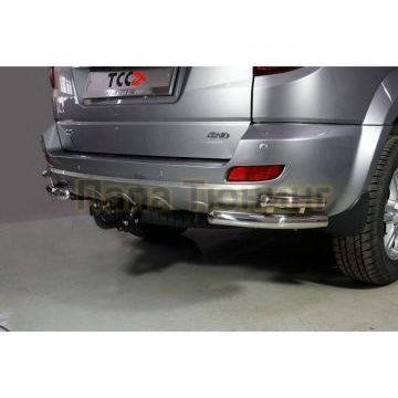 Защита задняя (уголки двойные) 60,3/42,4 мм ТСС для Haval H5 2020-2024