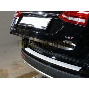 Накладка на заднюю дверь (лист зеркальный) ТСС для Haval H6 2015-