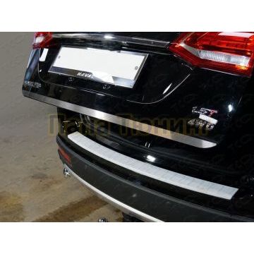 Накладка на заднюю дверь (лист шлифованный) ТСС для Haval H6 2015-