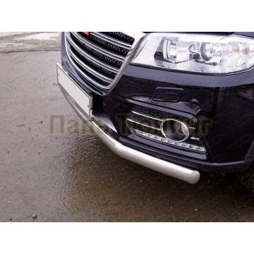 Защита передняя нижняя (овальная) 75х42 мм ТСС для Haval H6 2015-