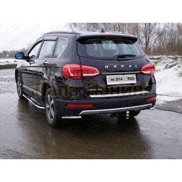 Защита задняя (уголки) 42,4 мм ТСС для Haval H6 2015-