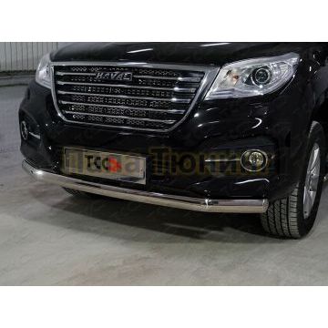 Защита передняя нижняя (овальная) 75х42 мм ТСС для Haval H9 2017-2024