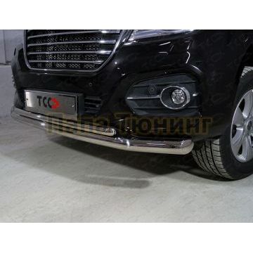 Защита передняя нижняя (двойная) 76,1/42,4 мм ТСС для Haval H9 2017-2024