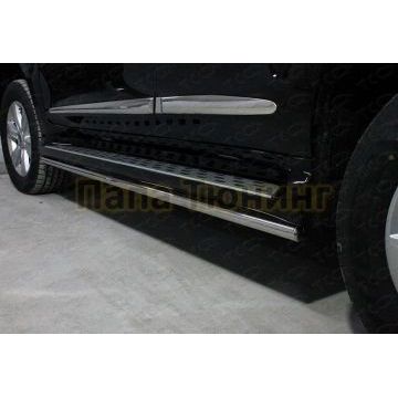 Защита порогов 42,4 мм ТСС для Haval H9 2017-2024 Защита порогов 42,4 мм ТСС для Haval H9 2017-2024