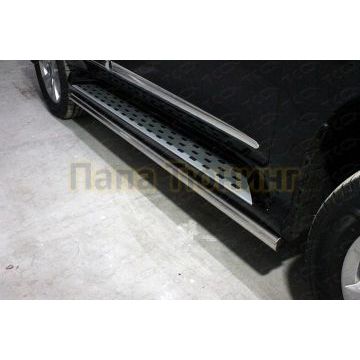 Защита порогов 50,8 мм ТСС для Haval H9 2017-2024 Защита порогов 50,8 мм ТСС для Haval H9 2017-2024