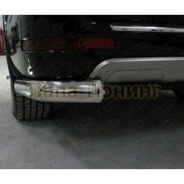 Защита задняя (уголки овальные) 75х42 мм ТСС для Haval H9 2017-2024