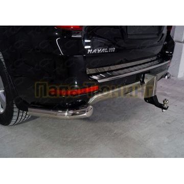 Защита задняя (уголки) 76,1 мм ТСС для Haval H9 2017-2024