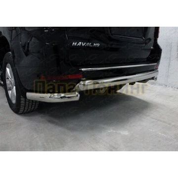 Защита задняя (овальная) 75х42 мм ТСС для Haval H9 2017-2024