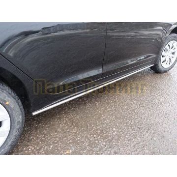 Защита порогов 25 мм ТСС для Hyundai Accent 2017- Защита порогов 25 мм ТСС для Hyundai Accent 2017-