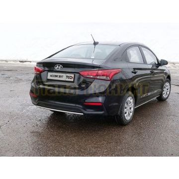 Защита задняя 25 мм ТСС для Hyundai Accent 2017-