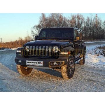 Решетка радиатора внутренняя (лист) 7шт ТСС для Jeep Wrangler 5D (2.0T, JL) 2018-