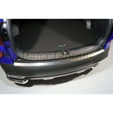 Накладка на задний бампер (лист шлифованный) ТСС для Kia Seltos 2020- Накладка на задний бампер (лист шлифованный) ТСС для Kia Seltos 2020-