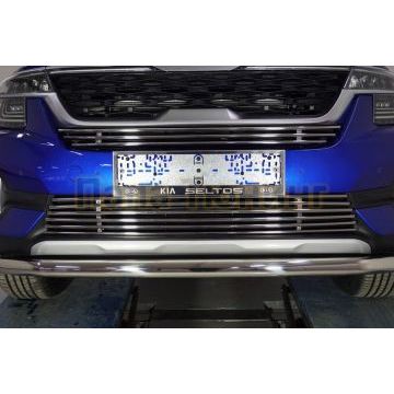 Решетка радиатора нижняя 12 мм ТСС для Kia Seltos 2020-
