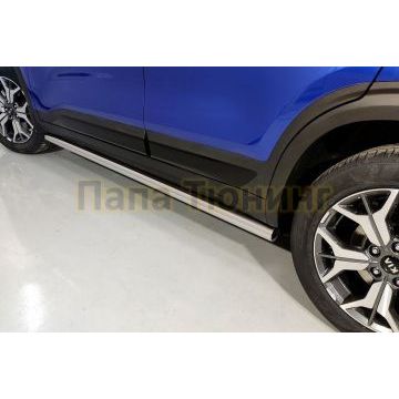 Пороги труба 60,3 мм ТСС для Kia Seltos 2020-