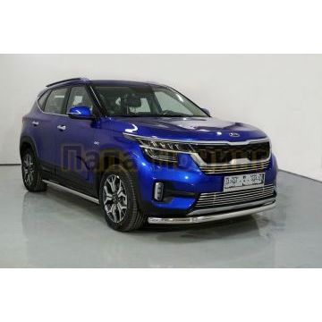 Защита передняя нижняя 60,3 мм ТСС для Kia Seltos 2020-