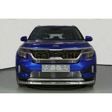 Защита передняя нижняя (с ДХО) 60,3 мм ТСС для Kia Seltos 2020-