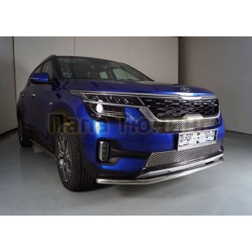 Защита передняя нижняя 42,4 мм ТСС для Kia Seltos 2020-
