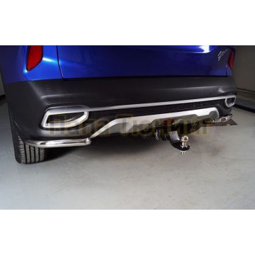 Защита задняя (уголки) 42,4 мм ТСС для Kia Seltos 2020-