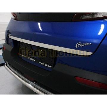 Накладка на заднюю дверь (лист зеркальный) ТСС для Kia Soul 2019-