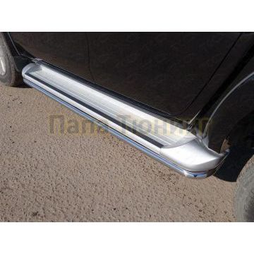 Защита порогов 42,4 мм ТСС для Mitsubishi L200 2015-2018 Защита порогов 42,4 мм ТСС для Mitsubishi L200 2015-2018