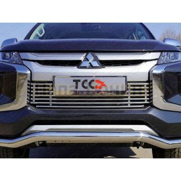 Решётка радиатора нижняя 16 мм ТСС для Mitsubishi L200 2019- Решётка радиатора нижняя 16 мм ТСС для Mitsubishi L200 2019-