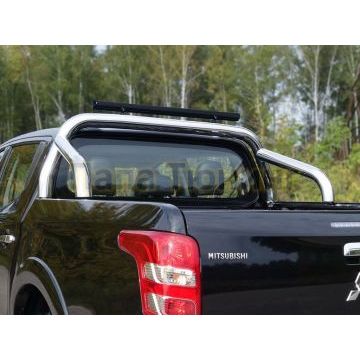 Защита кузова 76,1 мм со светодиодной фарой (только для кузова) ТСС для Mitsubishi L200 2019-