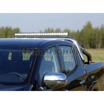 Защита кузова и заднего стекла 76,1 мм со светодиодной фарой (только для кузова) ТСС для Mitsubishi L200 2019-