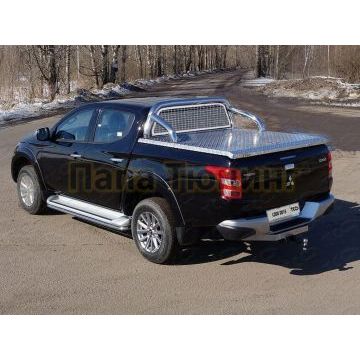 Защита кузова и заднего стекла 76,1 мм (для крышки)(без надписи) ТСС для Mitsubishi L200 2019-