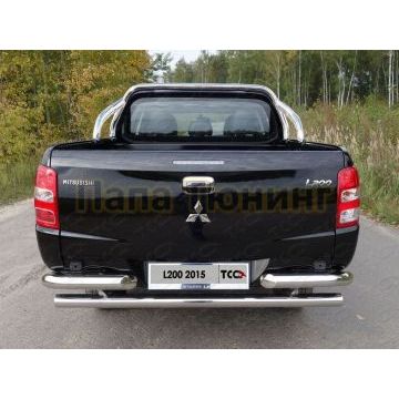Защита кузова 75х42 мм (только для кузова) ТСС для Mitsubishi L200 2019-
