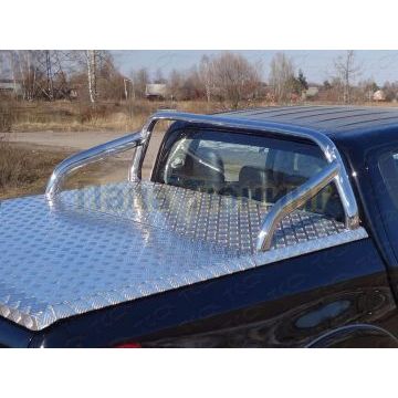 Защита кузова 75х42 мм (для крышки) ТСС для Mitsubishi L200 2019-