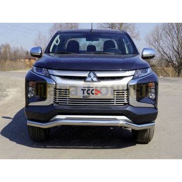 Защита передняя (волна) 76,1 мм  ТСС для Mitsubishi L200 2019-