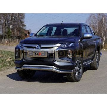 Защита передняя (волна) 76,1 мм  ТСС для Mitsubishi L200 2019-