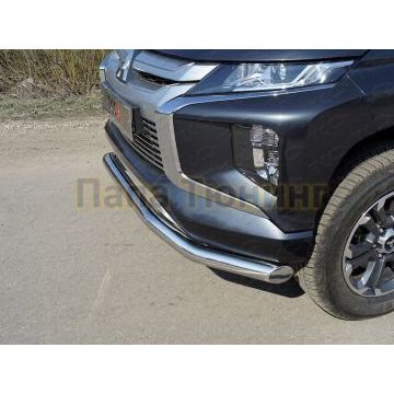Защита передняя (волна) 76,1 мм  ТСС для Mitsubishi L200 2019-