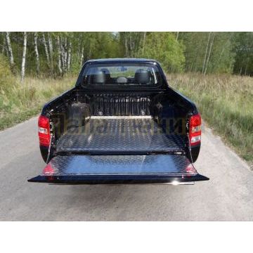 Защитный алюминиевый вкладыш в кузов автомобиля (дно, борт) ТСС для Mitsubishi L200 2019-