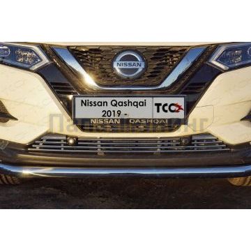 Решетка радиатора 12 мм 2 шт ТСС для Nissan Qashqai 2019- Решетка радиатора 12 мм 2 шт ТСС для Nissan Qashqai 2019-