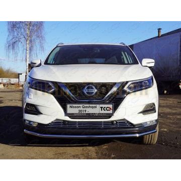 Защита передняя нижняя 42,4 мм ТСС для Nissan Qashqai 2019-