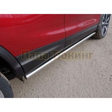 Пороги труба 60,3 мм ТСС для Nissan Qashqai 2019- Пороги труба 60,3 мм ТСС для Nissan Qashqai 2019-