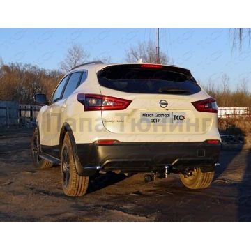 Защита задняя (уголки) 42,4 мм ТСС для Nissan Qashqai 2019-