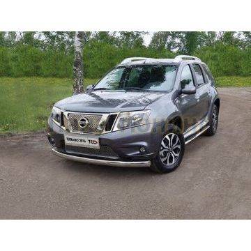 Решетка радиатора верхняя 12 мм ТСС для Nissan Terrano 2014- Решетка радиатора верхняя 12 мм ТСС для Nissan Terrano 2014-