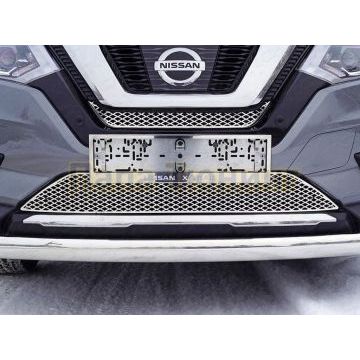 Решётка радиатора верхняя (лист) ТСС для Nissan X-Trail (T32) 2018-