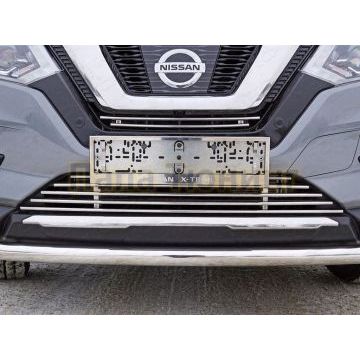 Решётка радиатора верхняя 12 мм ТСС для Nissan X-Trail (T32) 2018-