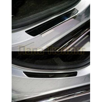 Накладки на пороги (лист зеркальный) 4 шт ТСС для Renault Arkana 2019-