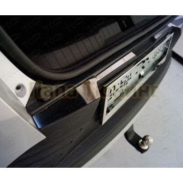 Накладки на задний бампер (лист зеркальный) 2 шт ТСС для Renault Arkana 2019-