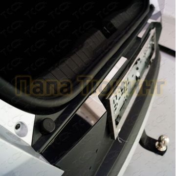 Накладки на задний бампер (лист зеркальный) 2 шт ТСС для Renault Arkana 2019-